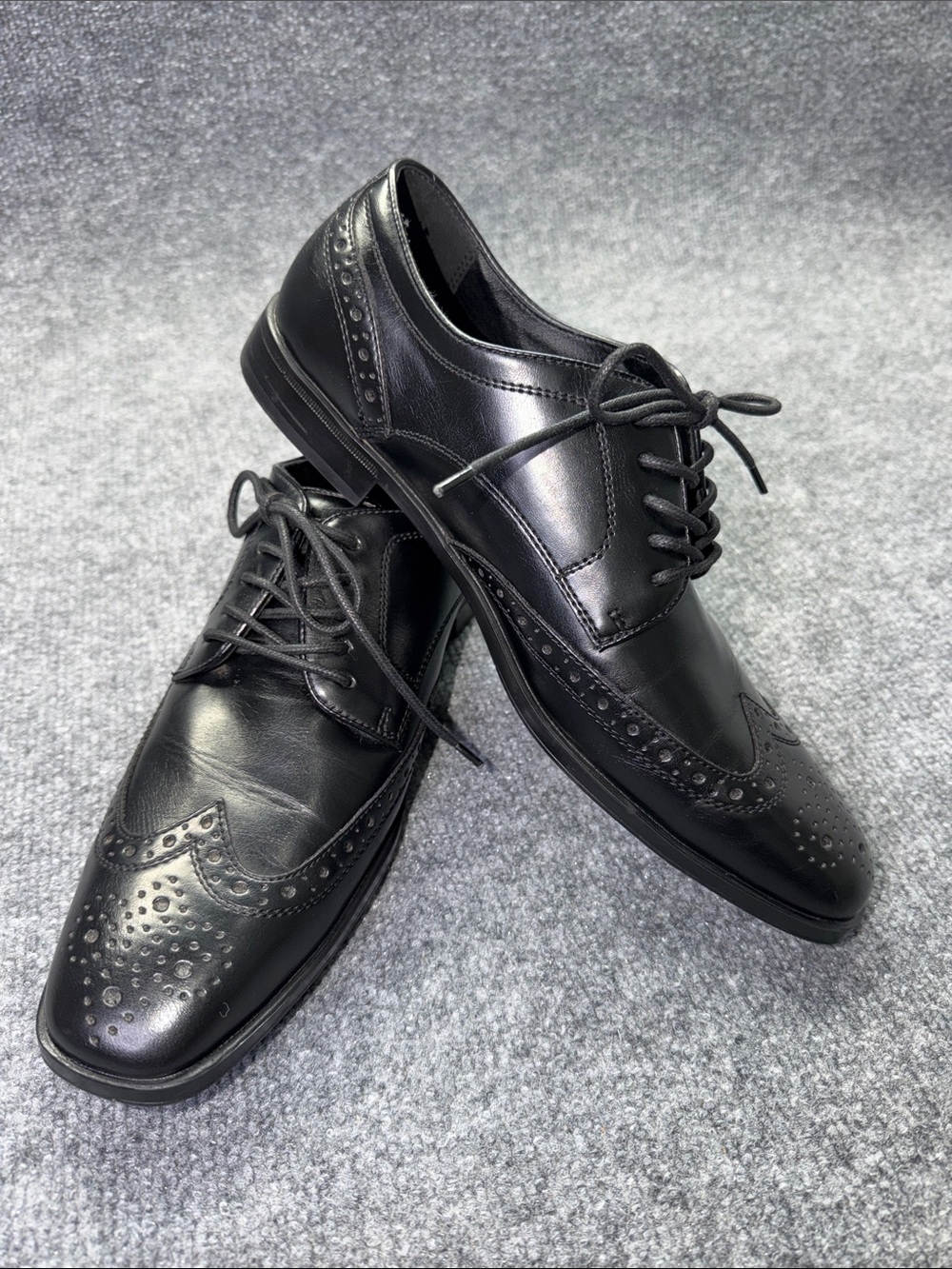 Guess Men’s Black Brogue Derby Shoes